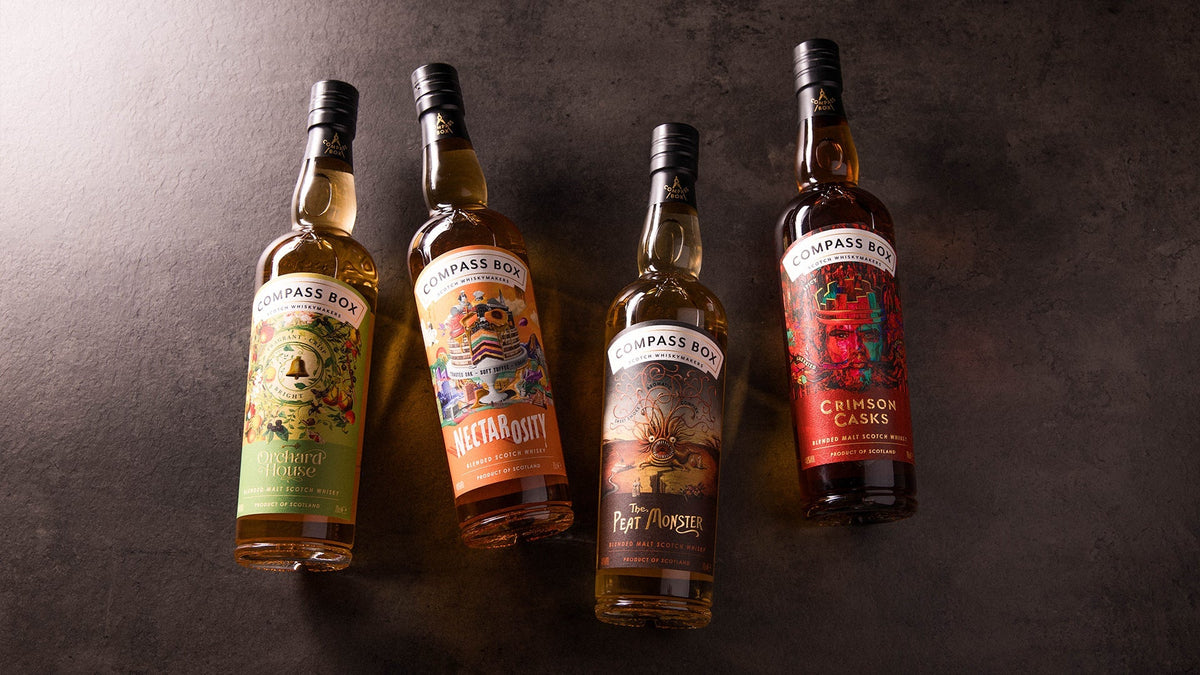 英国発ウイスキーブランド〈コンパス ボックス〉 のブレンデッドウイスキー4種セットを3名さまに。メンバーシップ限定プレゼント。