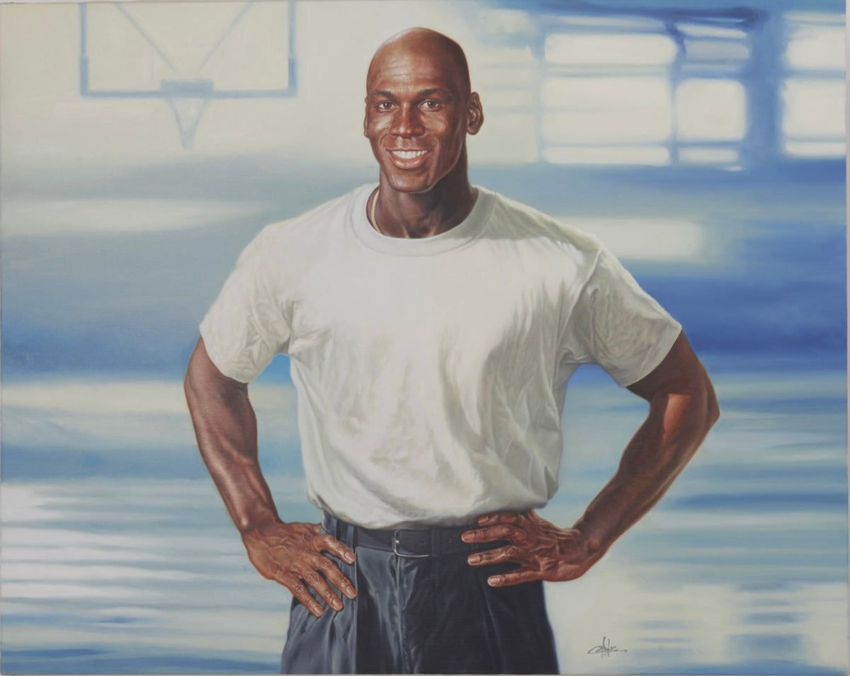 As mentioned in the text, his last client work as an illustrator was a drawing of Michael Jordan for a Hanes advertisement in 1996.