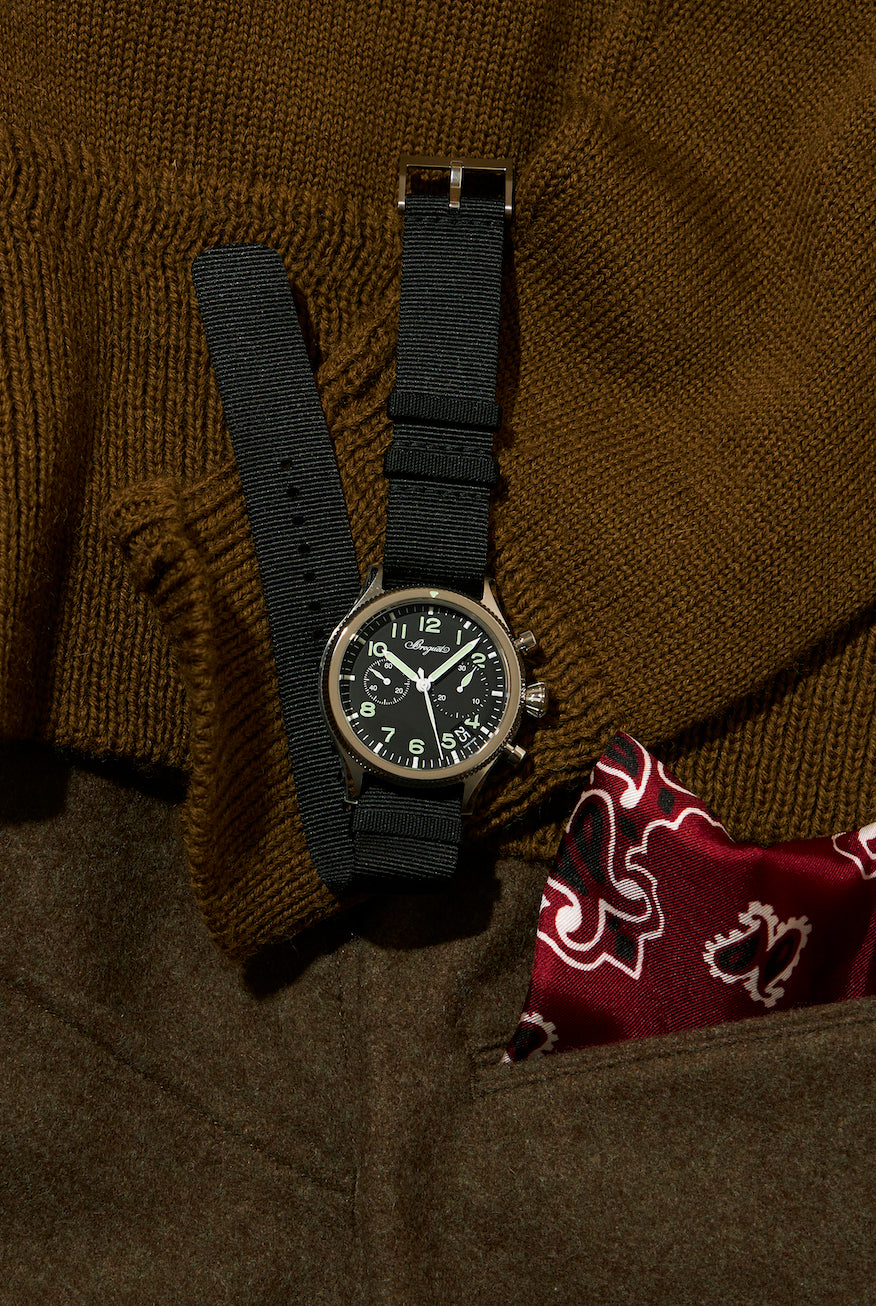 Anatomica knitwear: ¥39,600, pants: ¥48,400 (all Anatomica Tokyo), others: editorial department's personal property