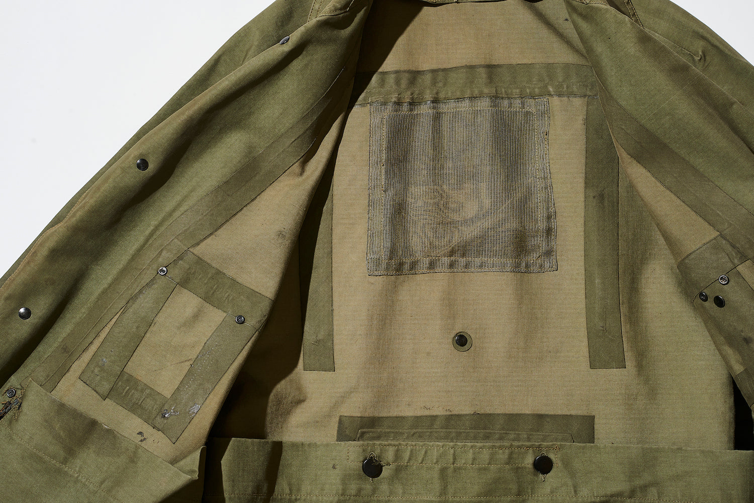 Unusually for this age, it is luxuriously made with seam tape. It is in good condition with almost no deterioration.