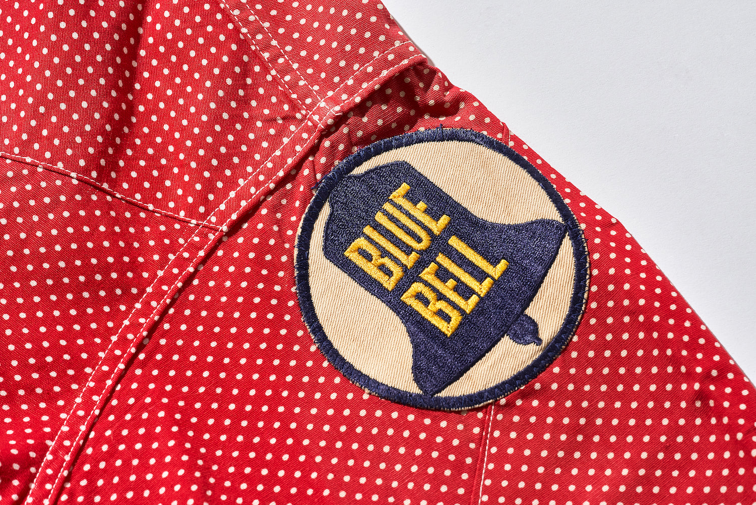 A patch from Blue Bell, the company that develops the Wrangler brand, can also be seen on the left shoulder.