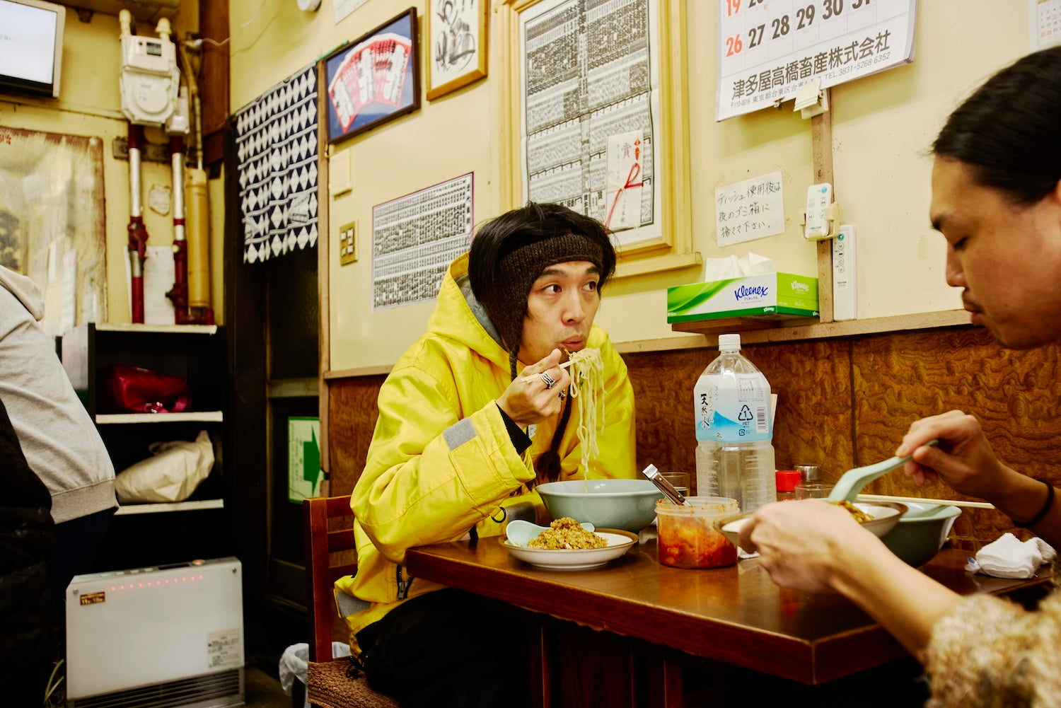 Tokio says he always comes here when he has work in the area. He finishes his usual menu in seconds.