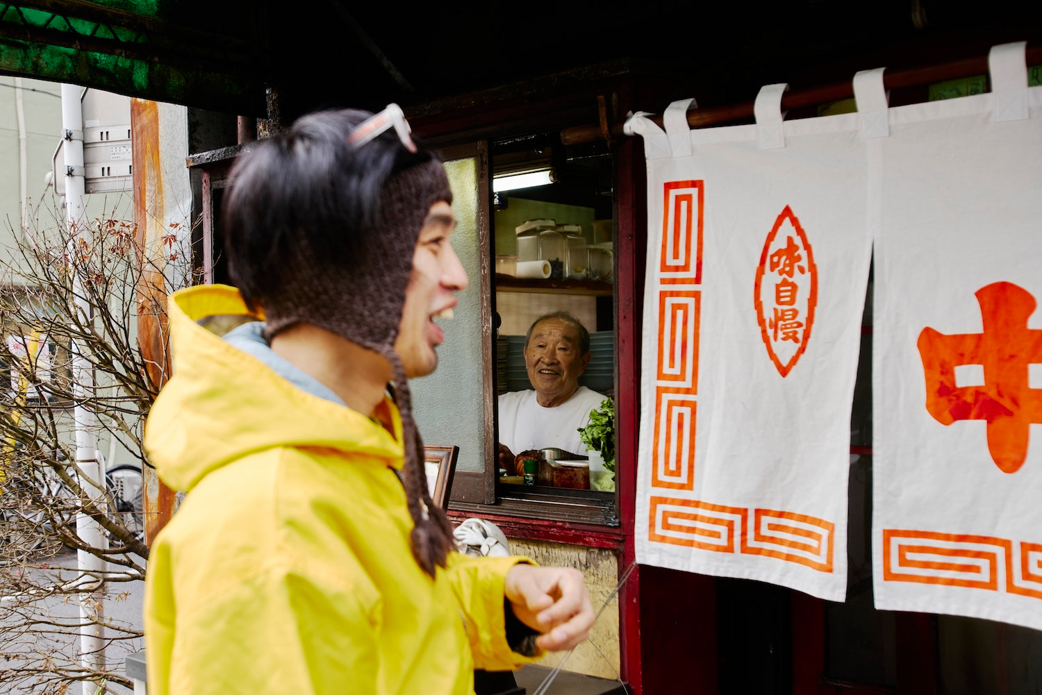 Tokio-san is a friendly guy who will talk to anyone, and he has become good friends with the store owner.