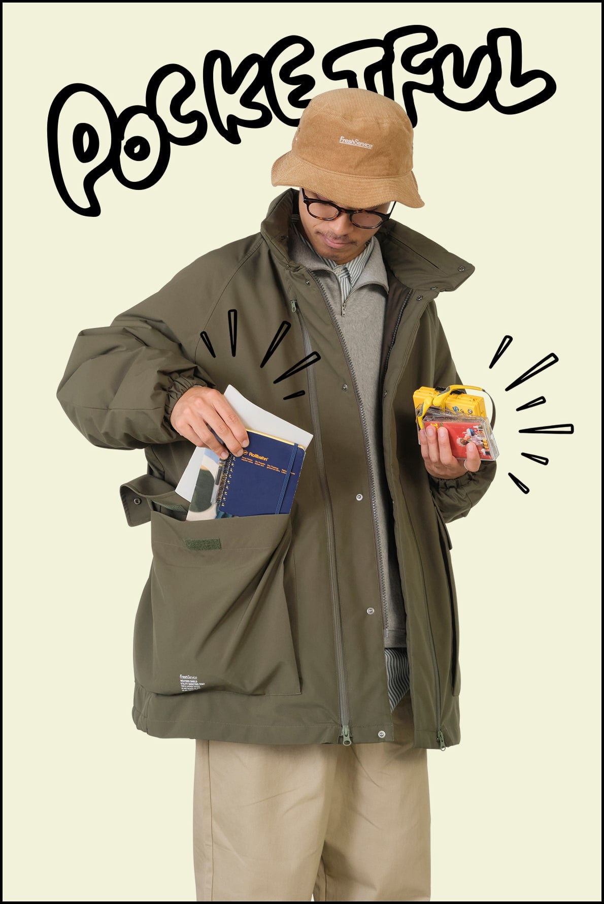 FreshService × HOUYHNHNM WEATHER SHIELD UTILITY SHOOTING COAT