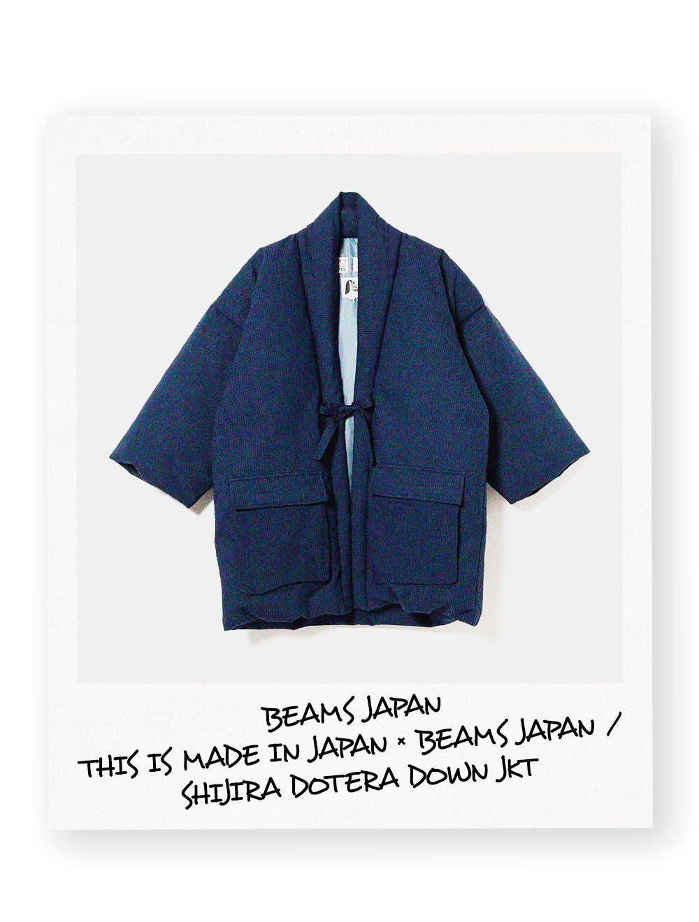 BEAMS JAPAN<br> THIS IS MADE IN JAPAN × BEAMS JAPAN / Shijira weave dotera down jacket