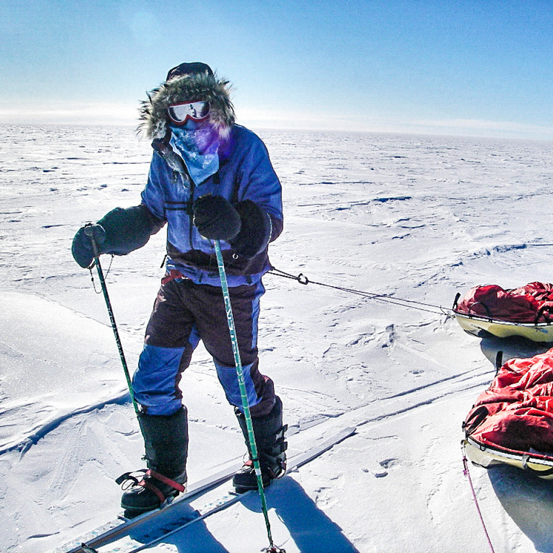 After enjoying a 58-day ski trip in Antarctica, Ray embarked on an expedition to climb Vinson Massif, the highest peak on each of the Seven Continents.